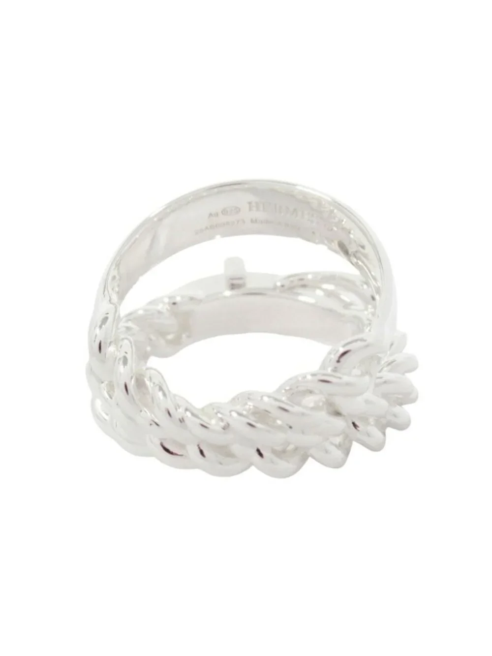 Hermes Boucle Sellier Inflexible Book le Ring 52 Silver